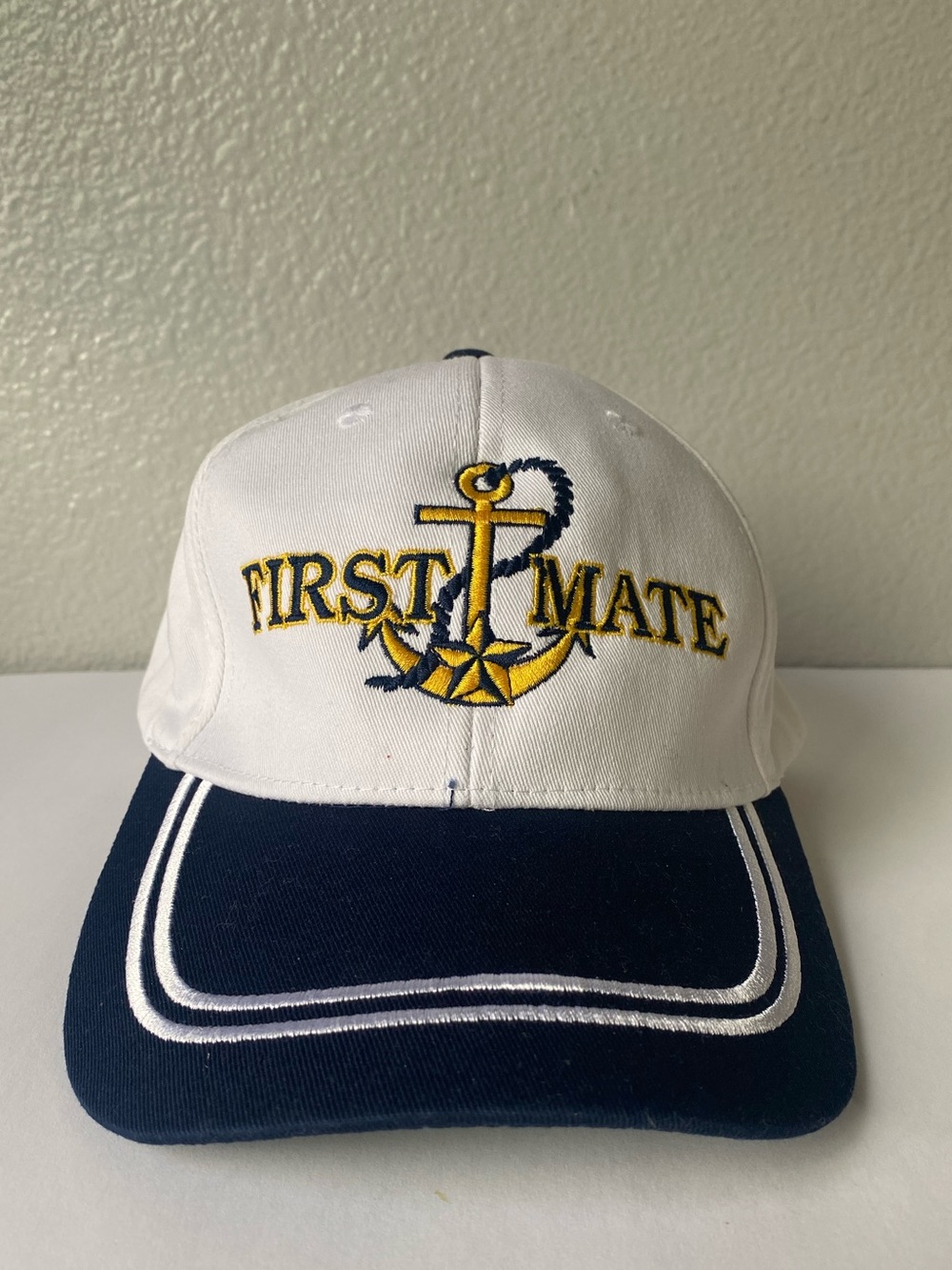 First Mate Hat Skipper Boating Baseball Cap Nautical Marine Sailor Embroidered